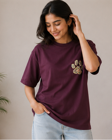 DOG PAW : Unisex Oversized T-shirt