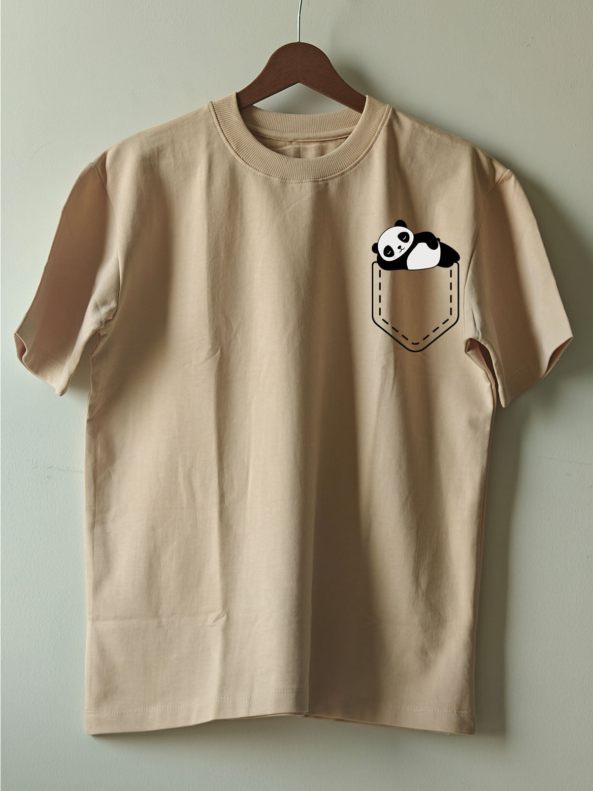 PANDA POCKET : Unisex Oversized T-shirt