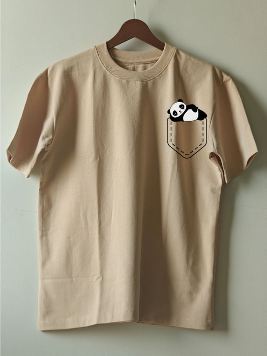 PANDA POCKET : Unisex Oversized T-shirt