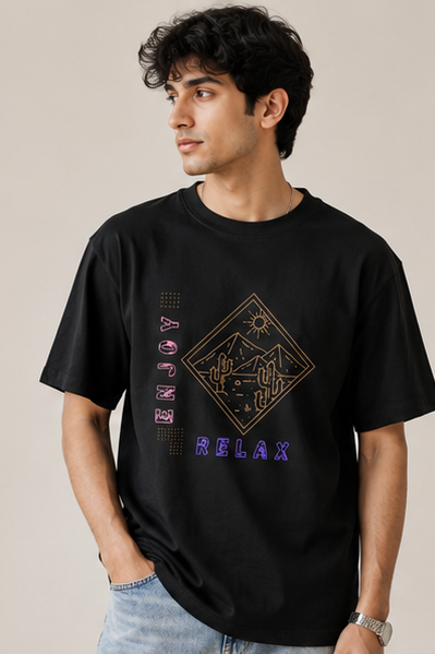 RELAX & ENJOY : Unisex Oversized T-shirt