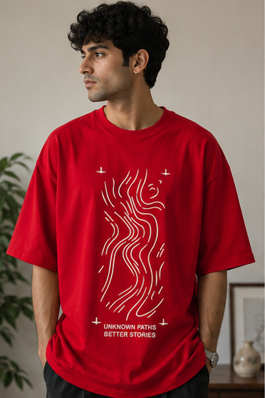 UNKNOWN PATHS : Unisex Oversized T-Shirt