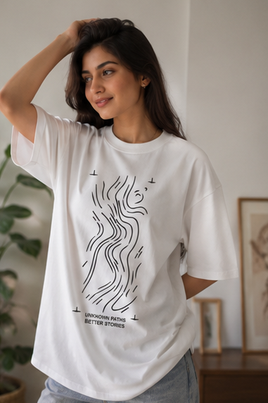 UNKNOWN PATHS : Unisex Oversized T-Shirt