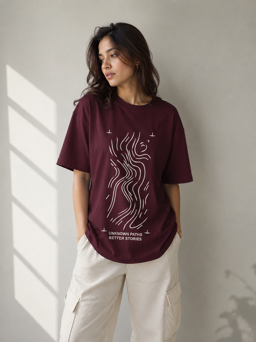 UNKNOWN PATHS : Unisex Oversized T-Shirt