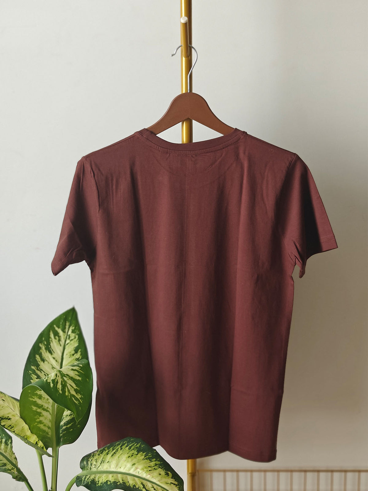 Solid Brown : Unisex Regular T-shirt